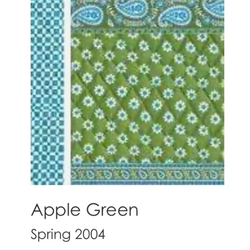 Vintage VERA BRADEY Apple Green 2004 Mini Zip Wallet Green White Y2K Floral - Picture 12 of 12